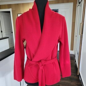 BCBGMaxAzria Vibrant Red Wrap Cardigan
